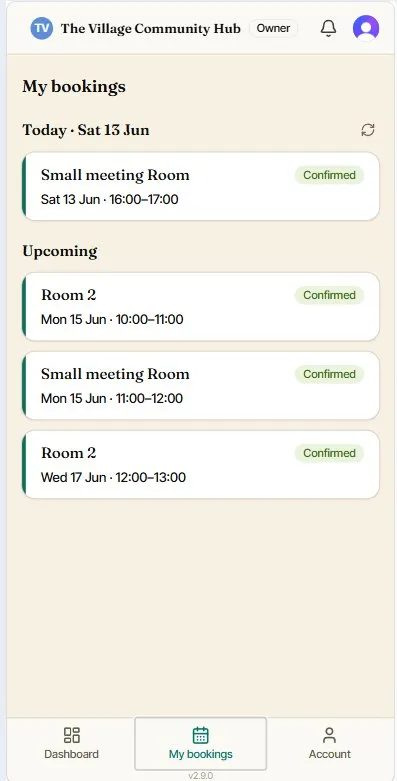 My bookings